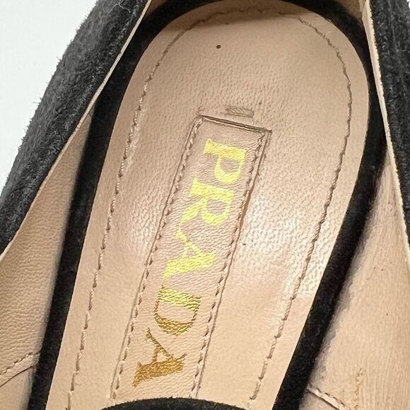 Prada Black and Leopard Print Wedges - Picture 9 of 16